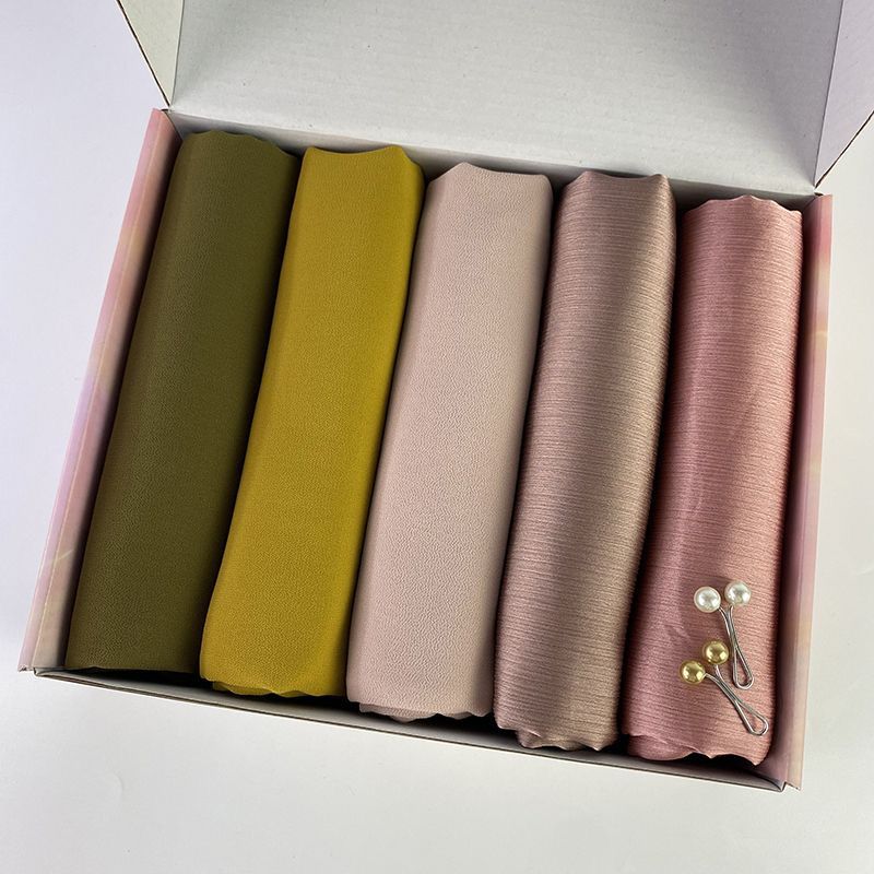 PACK OF SIX CRINKLE SILK HIJAB